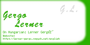 gergo lerner business card